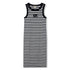 Girls Ribbed Sleeveless Stripe Dress With 3D Embroidery, Black And White Michael Kors