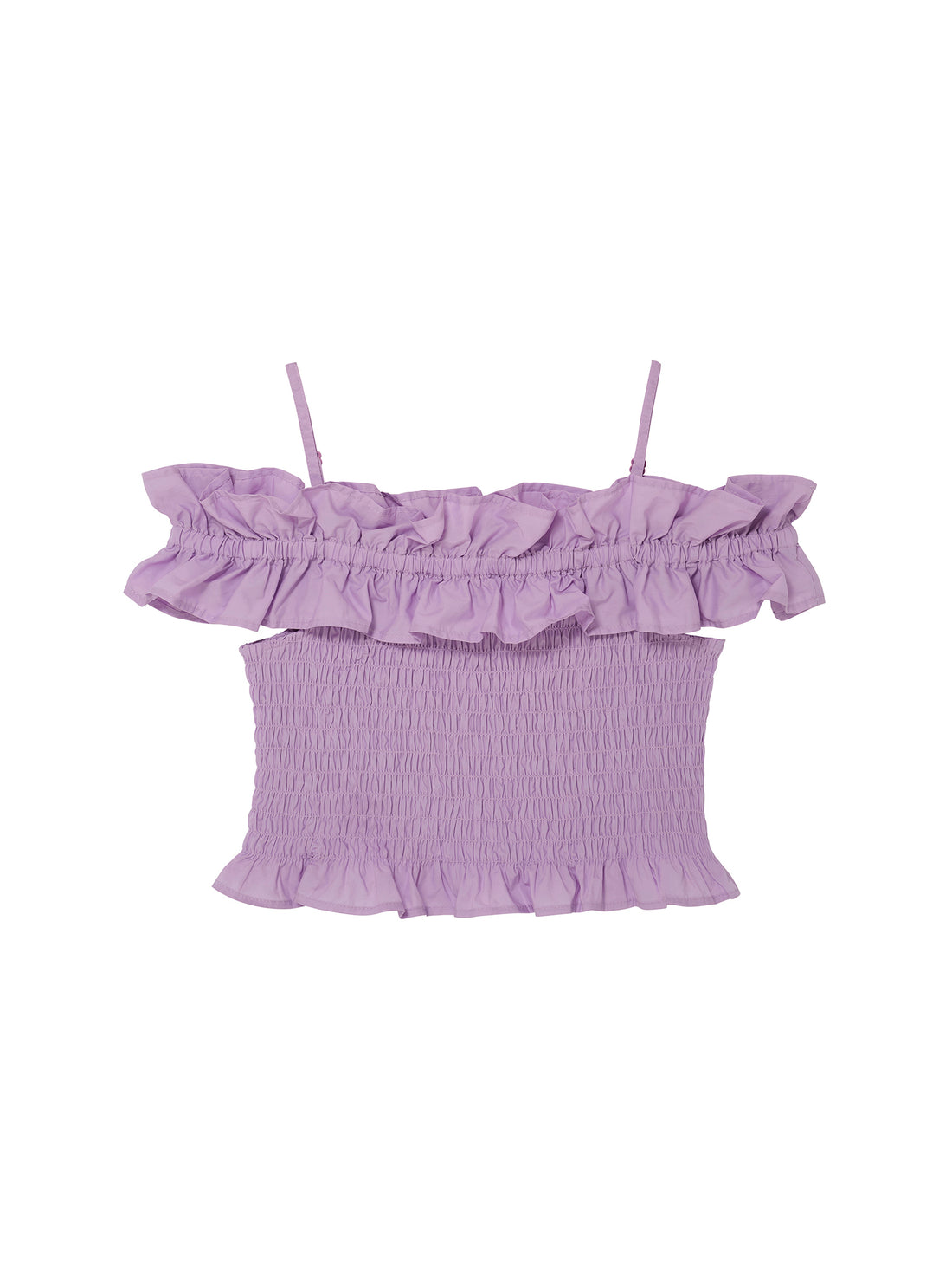 Mariposa Top - Smocked Cotton Top with Ruffle Neckline Tutu Du Monde