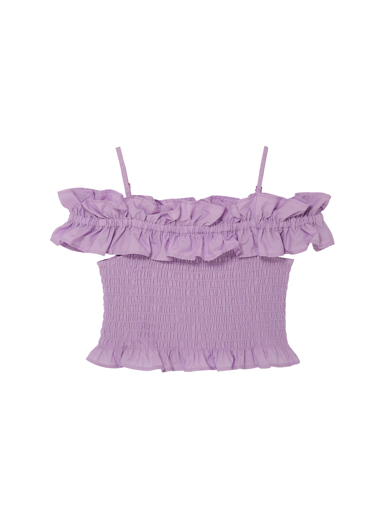 Mariposa Top - Smocked Cotton Top with Ruffle Neckline Tutu Du Monde