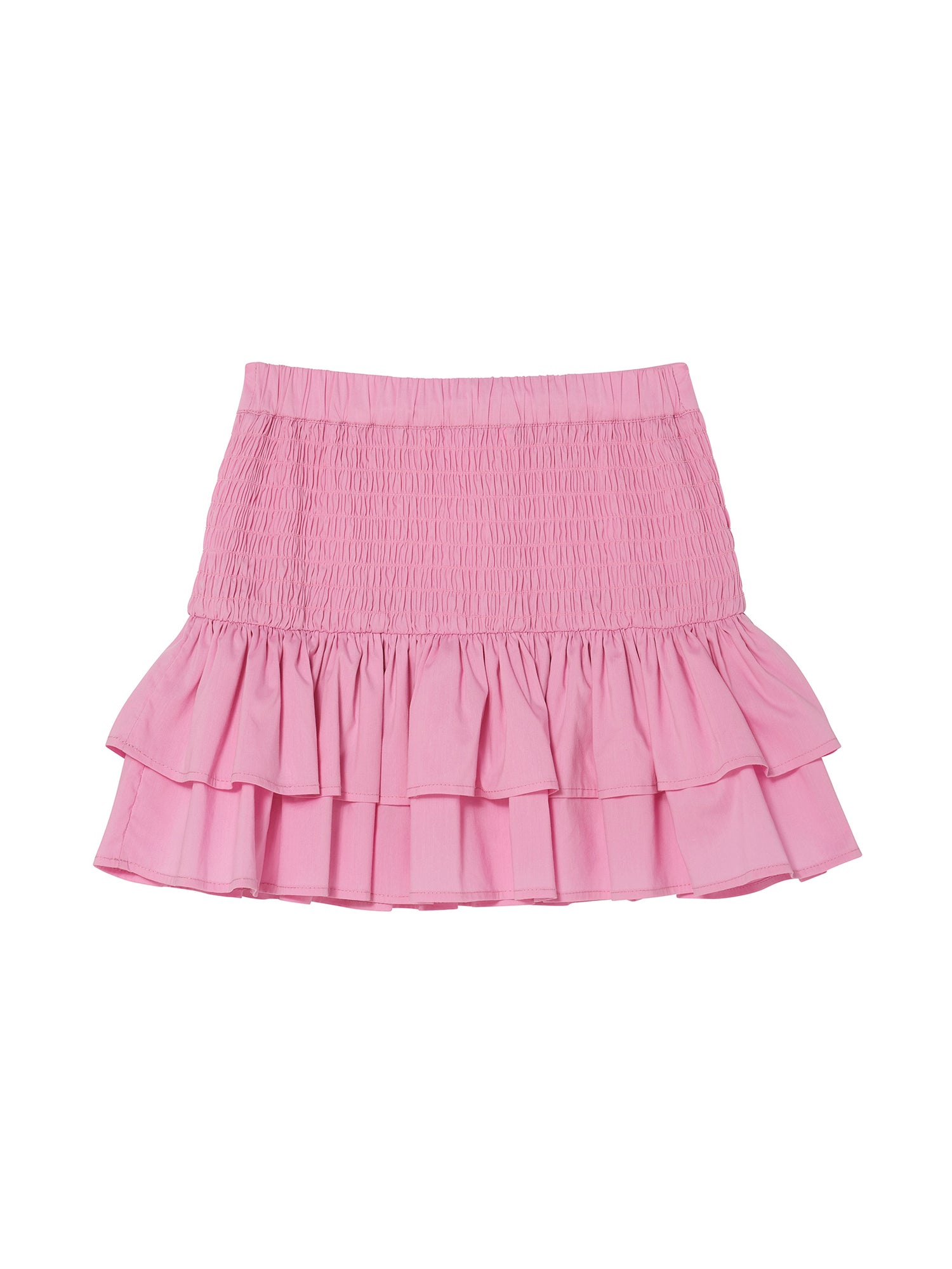 Mariposa Skirt - Smocked Cotton Skirt with Tiered Ruffle Hem Tutu Du Monde