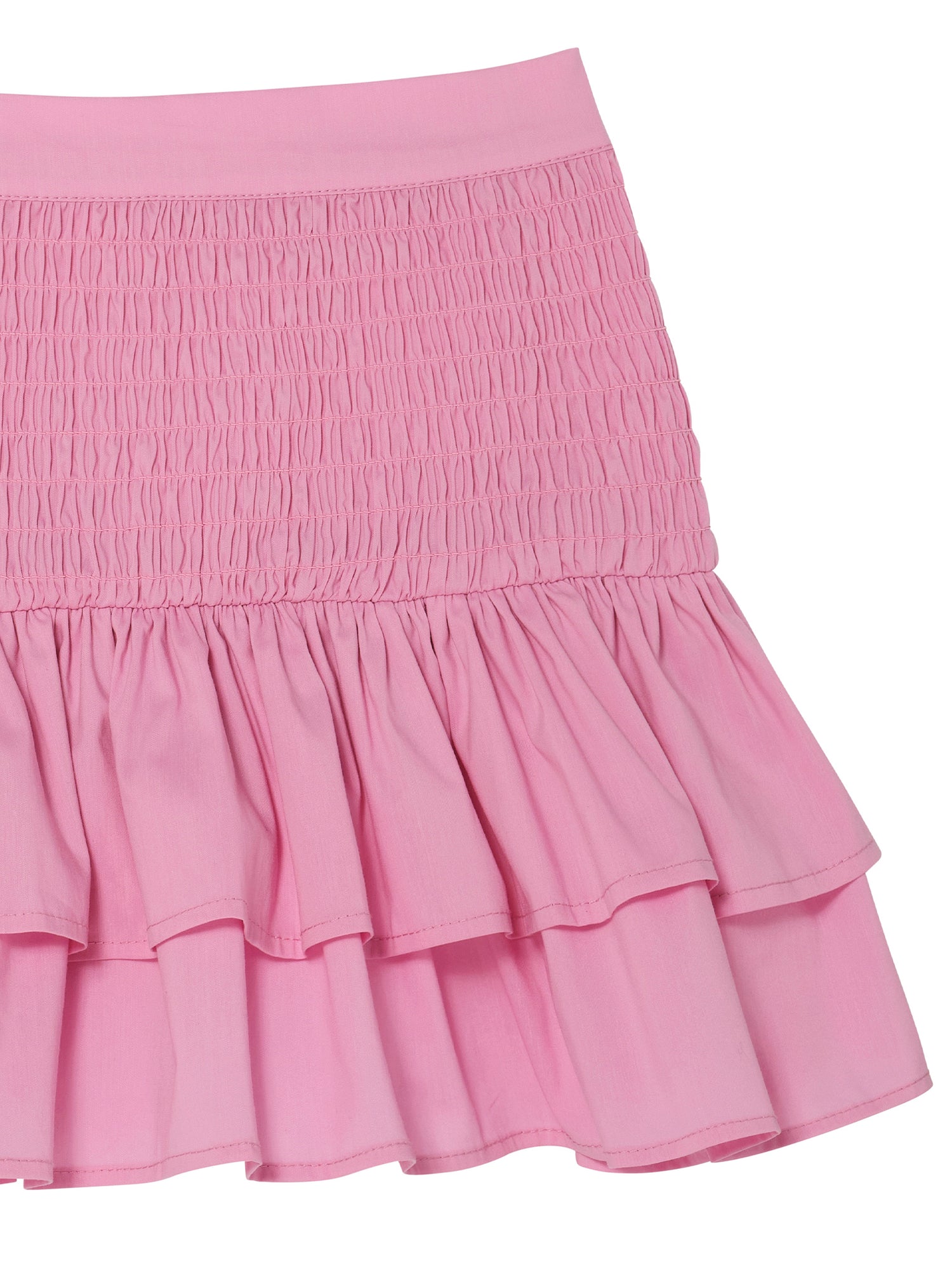 Mariposa Skirt - Smocked Cotton Skirt with Tiered Ruffle Hem Tutu Du Monde