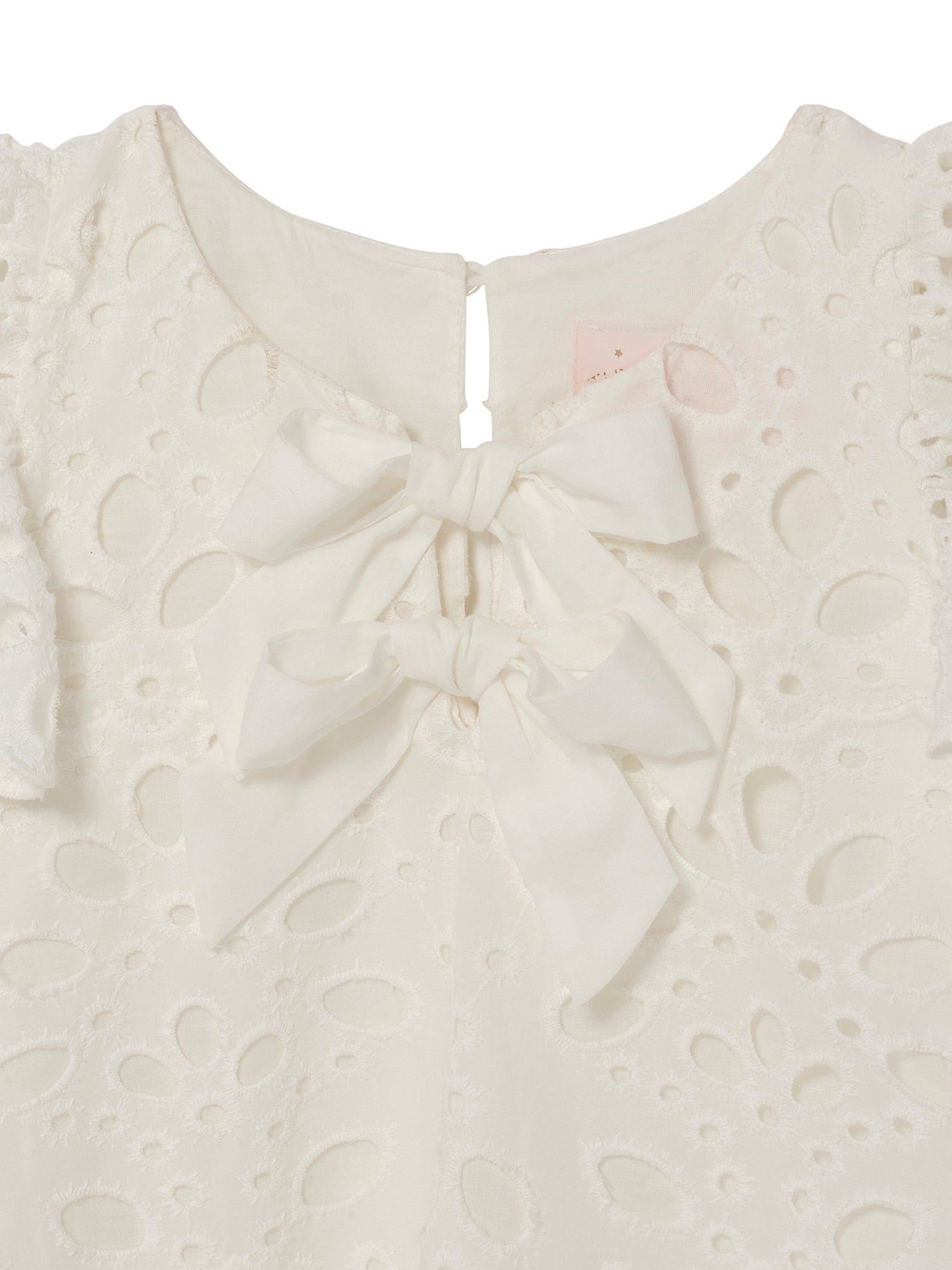 La Croisette Top - Sleeveless Broderie Anglaise Top with Ruffle Detail Tutu Du Monde