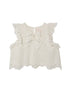 La Croisette Top - Sleeveless Broderie Anglaise Top with Ruffle Detail Tutu Du Monde