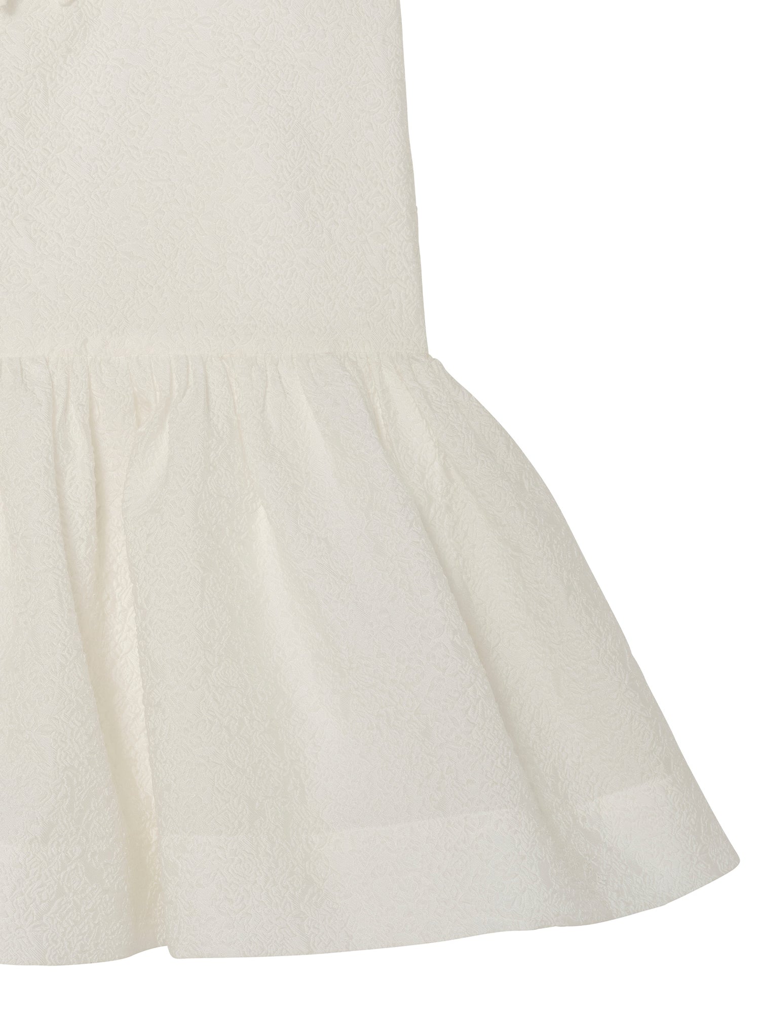 Étoile Dress - Sleeveless Textured Dress with Bow Detail and Gathered Skirt Tutu Du Monde