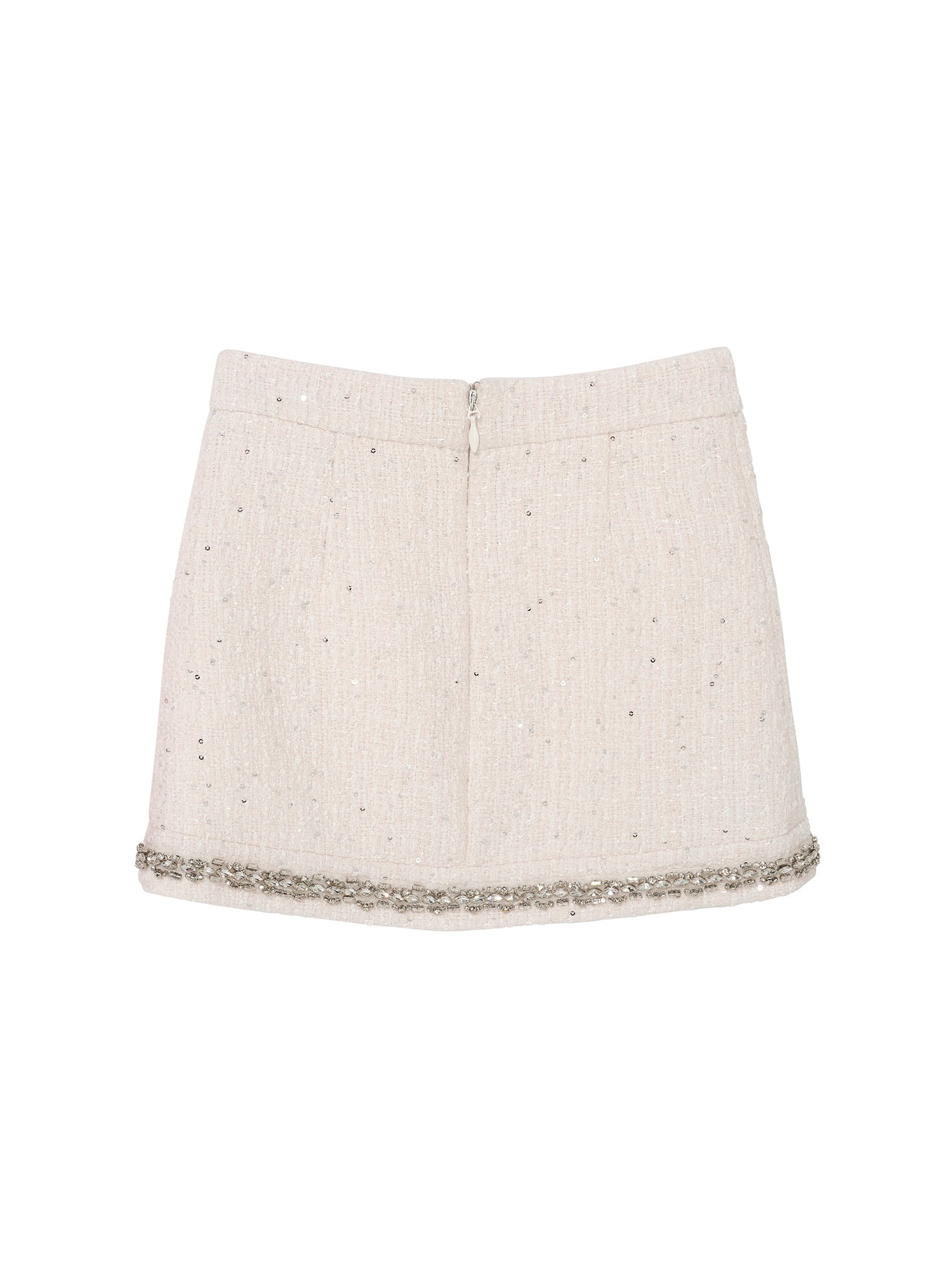 Audrey Skirt - Textured Mini Skirt with Decorative Hem Trim Tutu Du Monde