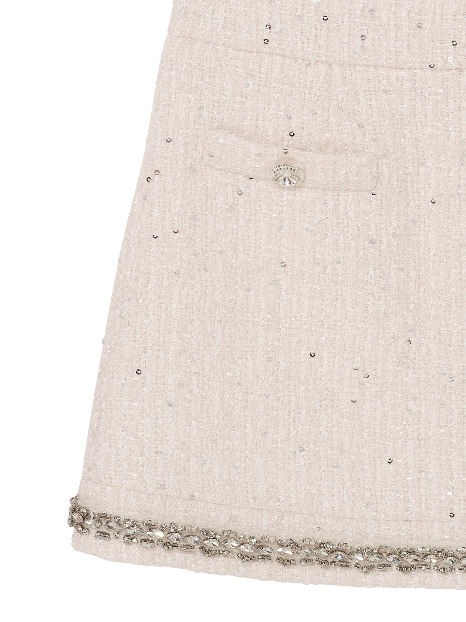 Audrey Skirt - Textured Mini Skirt with Decorative Hem Trim Tutu Du Monde
