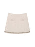 Audrey Skirt - Textured Mini Skirt with Decorative Hem Trim Tutu Du Monde