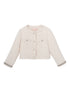 Audrey Jacket - Cropped Textured Jacket with Button Front and Trim Detail Tutu Du Monde