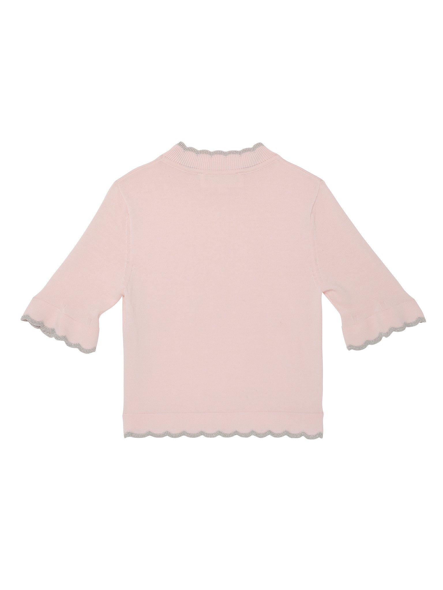 Elyseé Top - Short Sleeve Knit Top with Scalloped Trim Tutu Du Monde