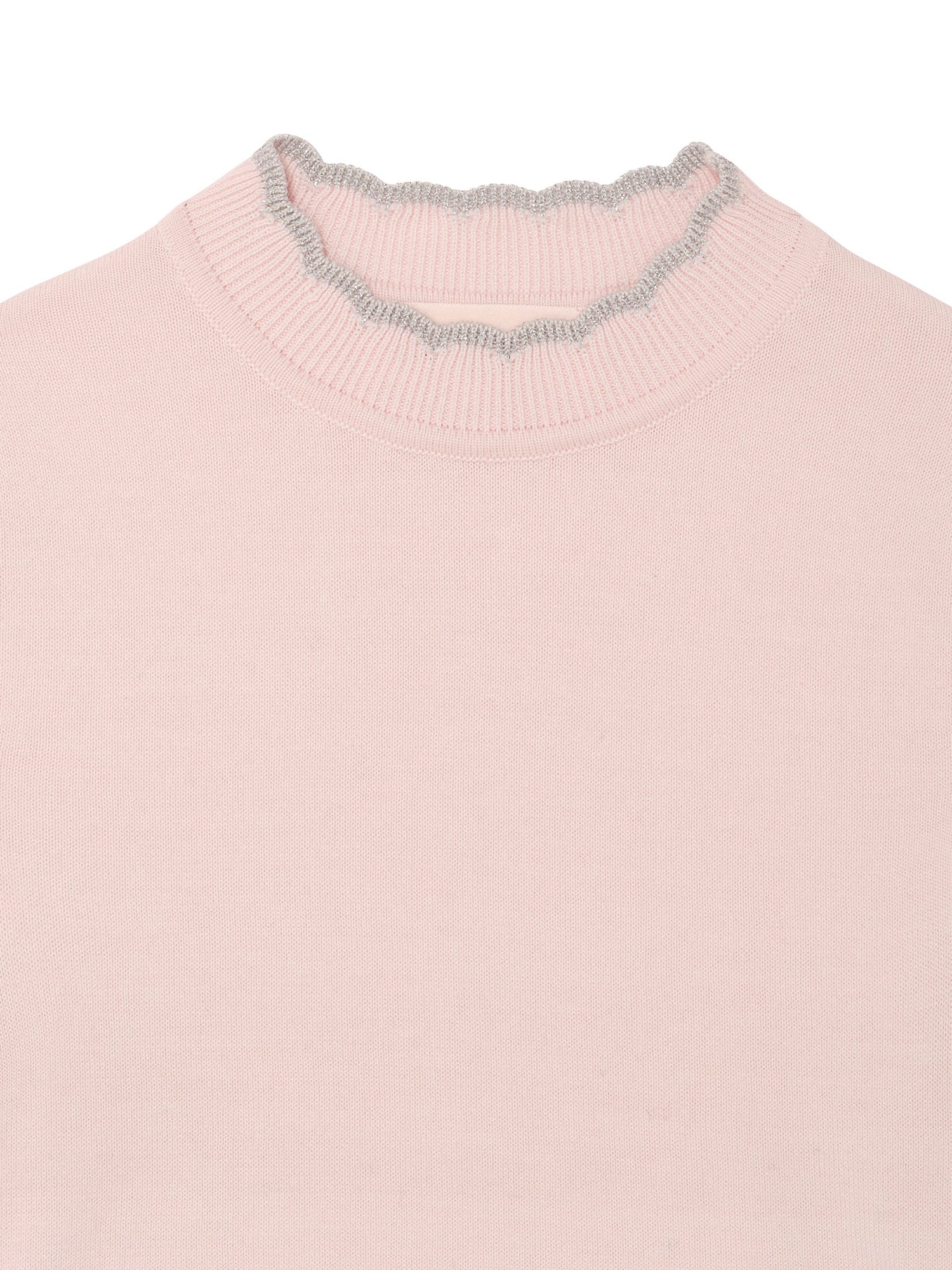 Elyseé Top - Short Sleeve Knit Top with Scalloped Trim Tutu Du Monde