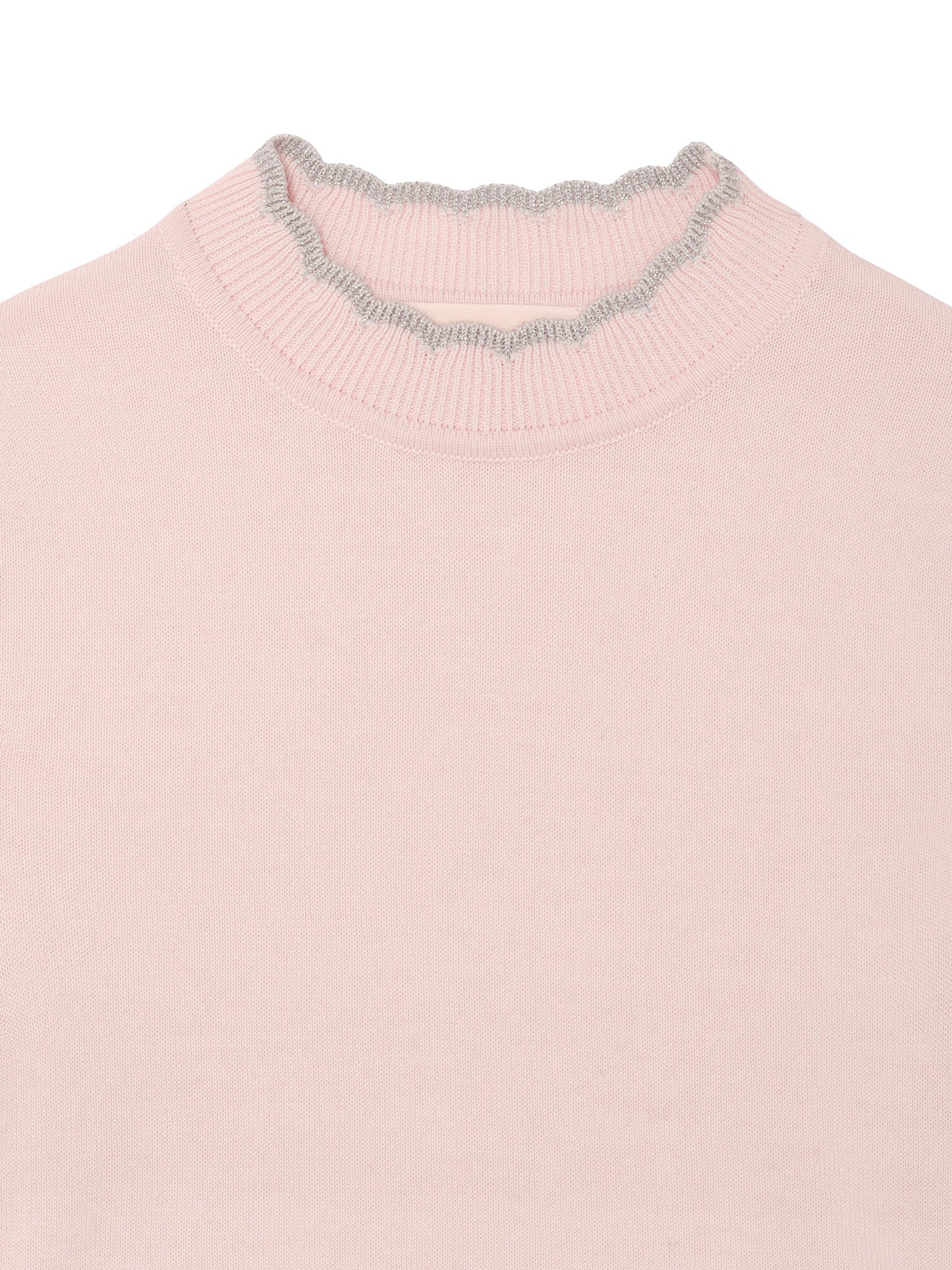 Elyseé Top - Short Sleeve Knit Top with Scalloped Trim Tutu Du Monde