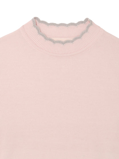 Elyseé Top - Short Sleeve Knit Top with Scalloped Trim Tutu Du Monde