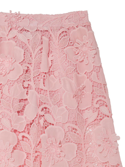 Riviera Rose Pants - Floral Lace Wide Leg Pants with Elastic Waist Tutu Du Monde