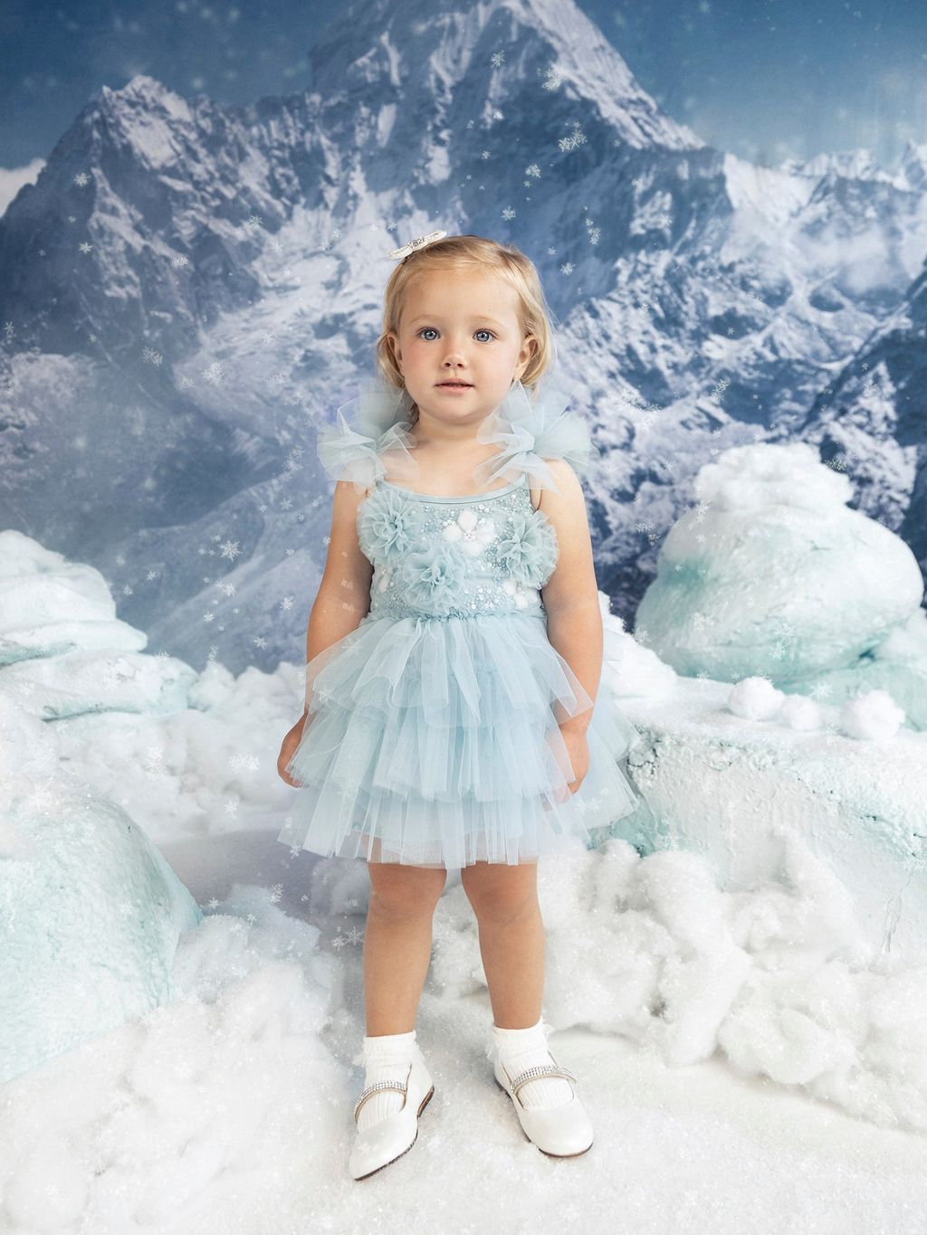 Bebe Alpine Angel Tutu Dress Sterling Blue Schoolsoutdesignerkidswear