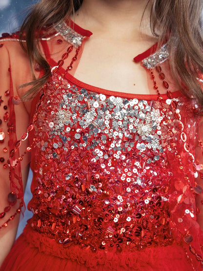 Winter Waltz Tutu Dress Red Velvet