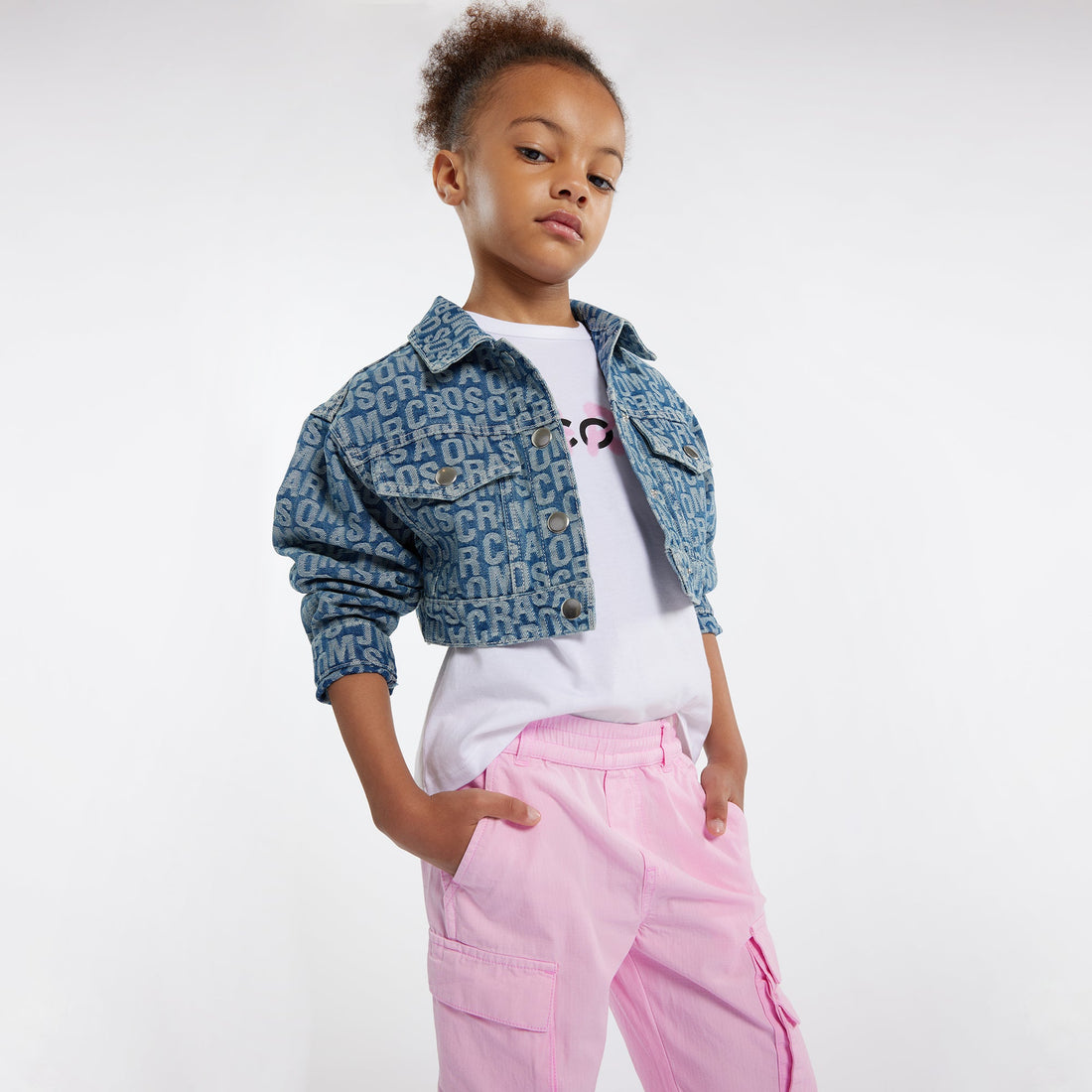 Jumbled Logo Denim Jacket The Marc Jacobs