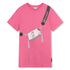 Short Sleeved Dress with Trompe L&