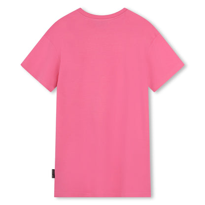 Short Sleeved Dress with Trompe L&