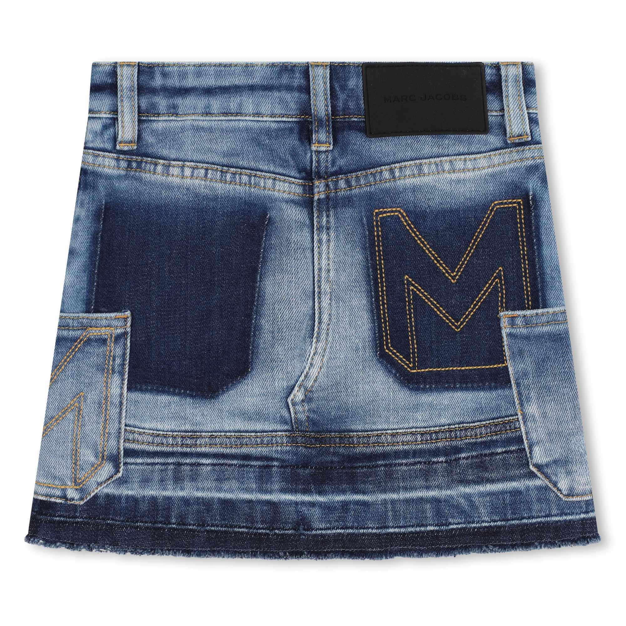 Patchwork Denim Skirt with M-Detail Stitches The Marc Jacobs