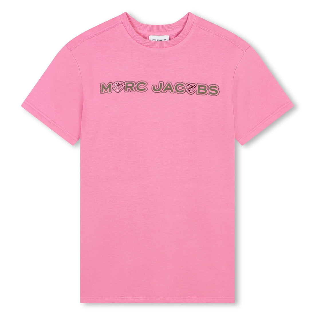 Rhinestone Metallic Logo Short Sleeved Dress The Marc Jacobs