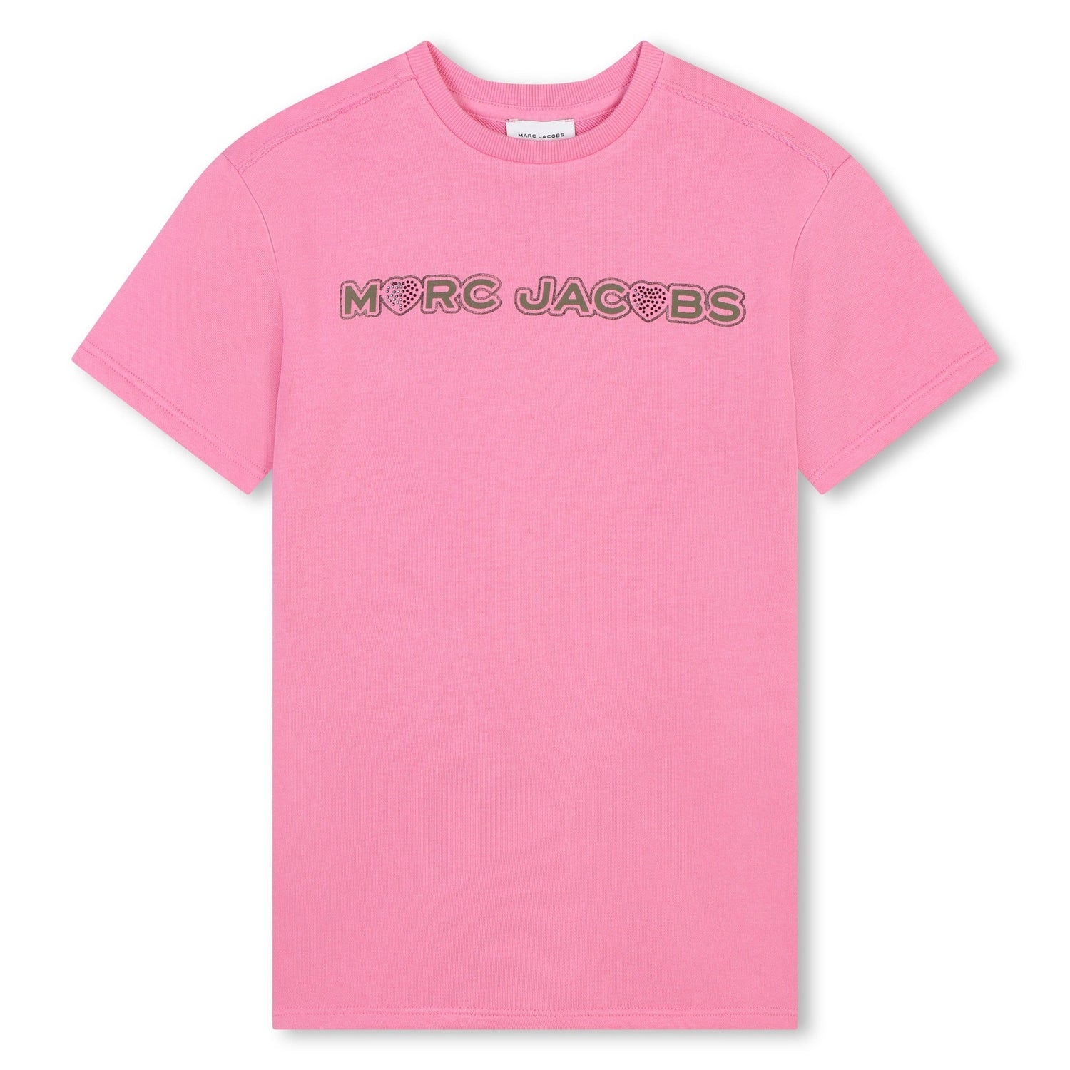 Rhinestone Metallic Logo Short Sleeved Dress The Marc Jacobs