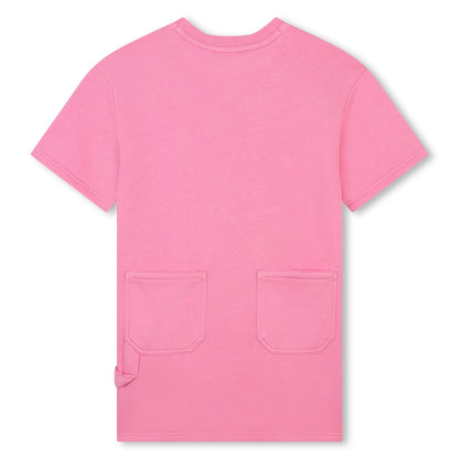 Rhinestone Metallic Logo Short Sleeved Dress The Marc Jacobs
