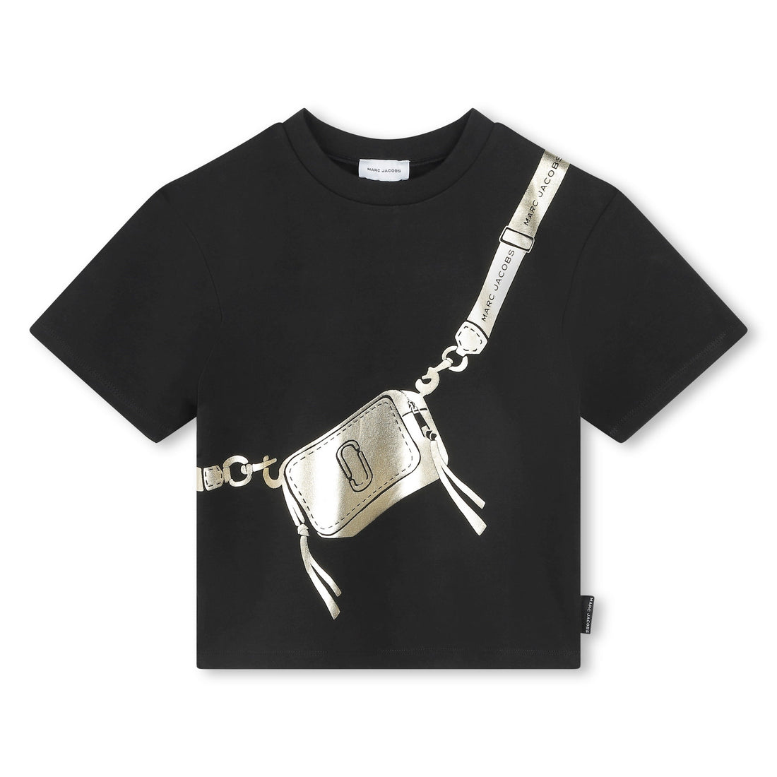 Black Short Sleeve Tee with Bag Print The Marc Jacobs