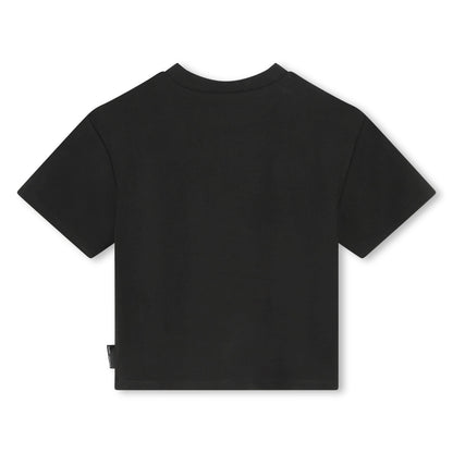 Black Short Sleeve Tee with Bag Print The Marc Jacobs