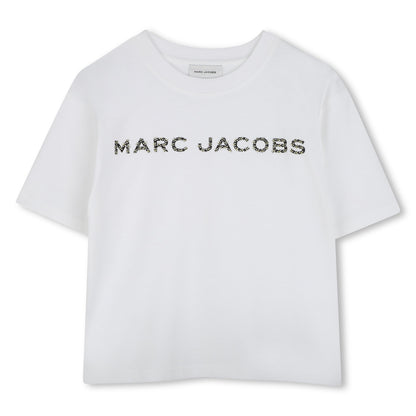 Short-Sleeved T-Shirt with Embellished Logo The Marc Jacobs