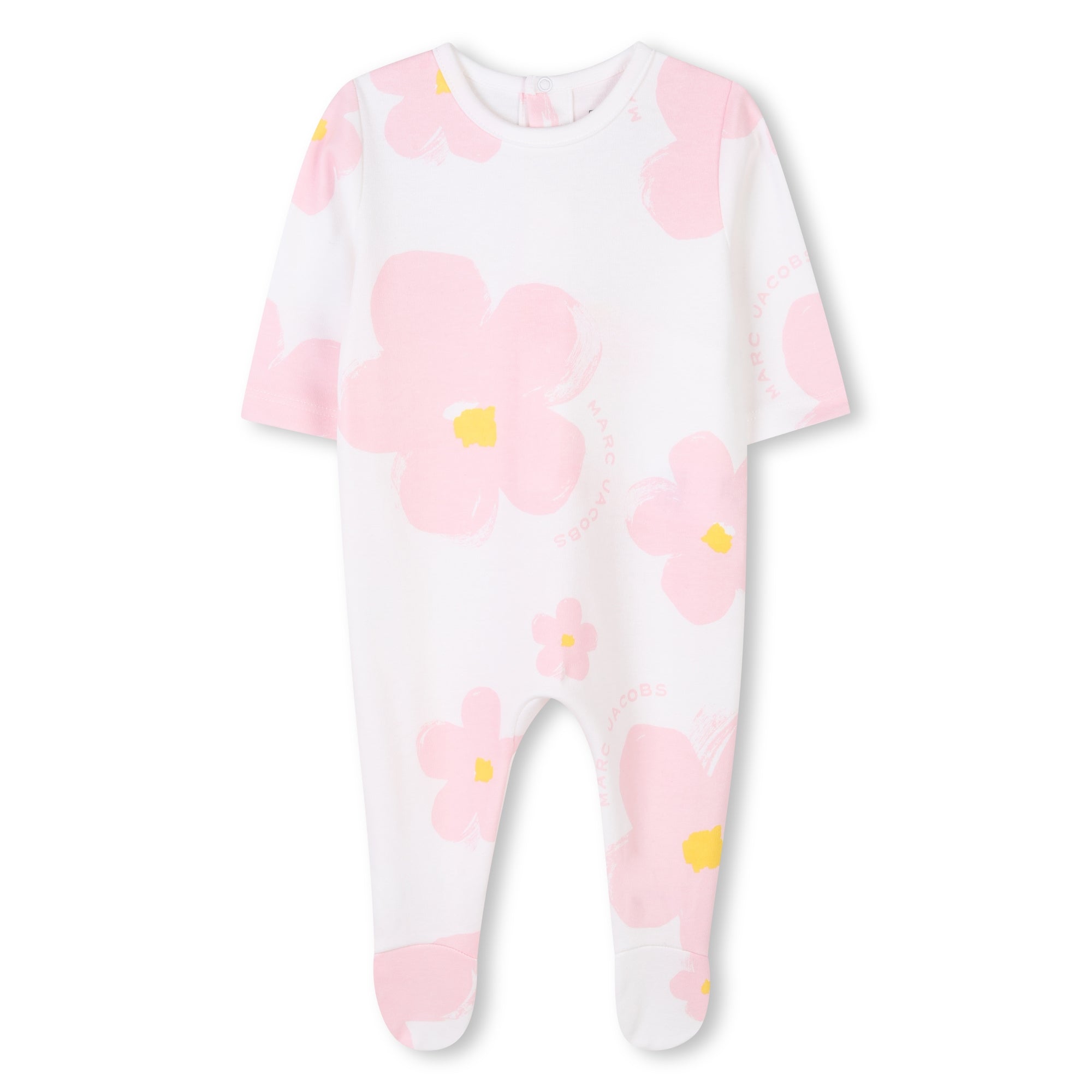 Floral Baby Sleepsuit Set with Bib &amp; Hat The Marc Jacobs