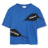 Short Sleeve T-Shirt with Zip Graphic Print, Blue The Marc Jacobs