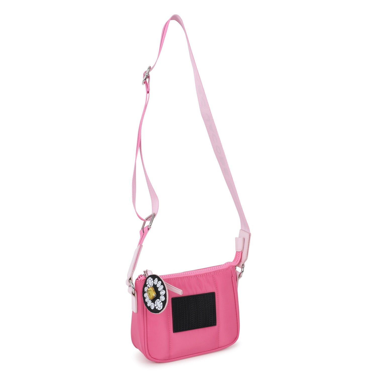 Fuchsia Coated Fabric Handle Bag with Adjustable Branded Strap The Marc Jacobs