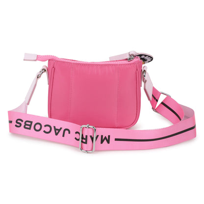 Fuchsia Coated Fabric Handle Bag with Adjustable Branded Strap The Marc Jacobs