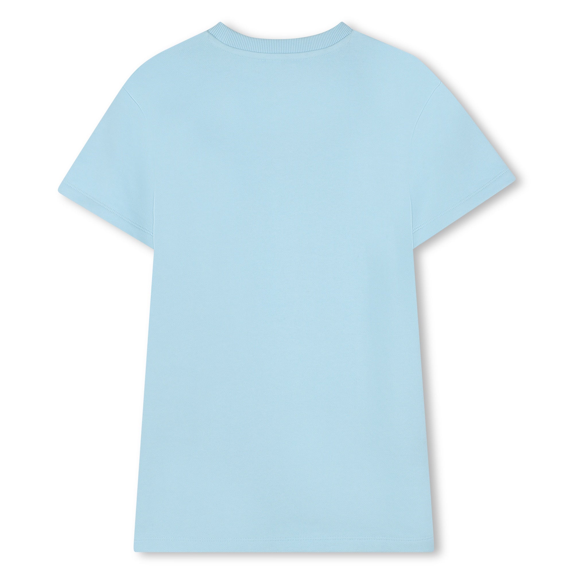 Cotton French Terry T Shirt Dress With Trompe L Oeil Print, Light Blue The Marc Jacobs