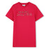 Cotton French Terry T Shirt Dress With Rhinestone Logo, Red The Marc Jacobs