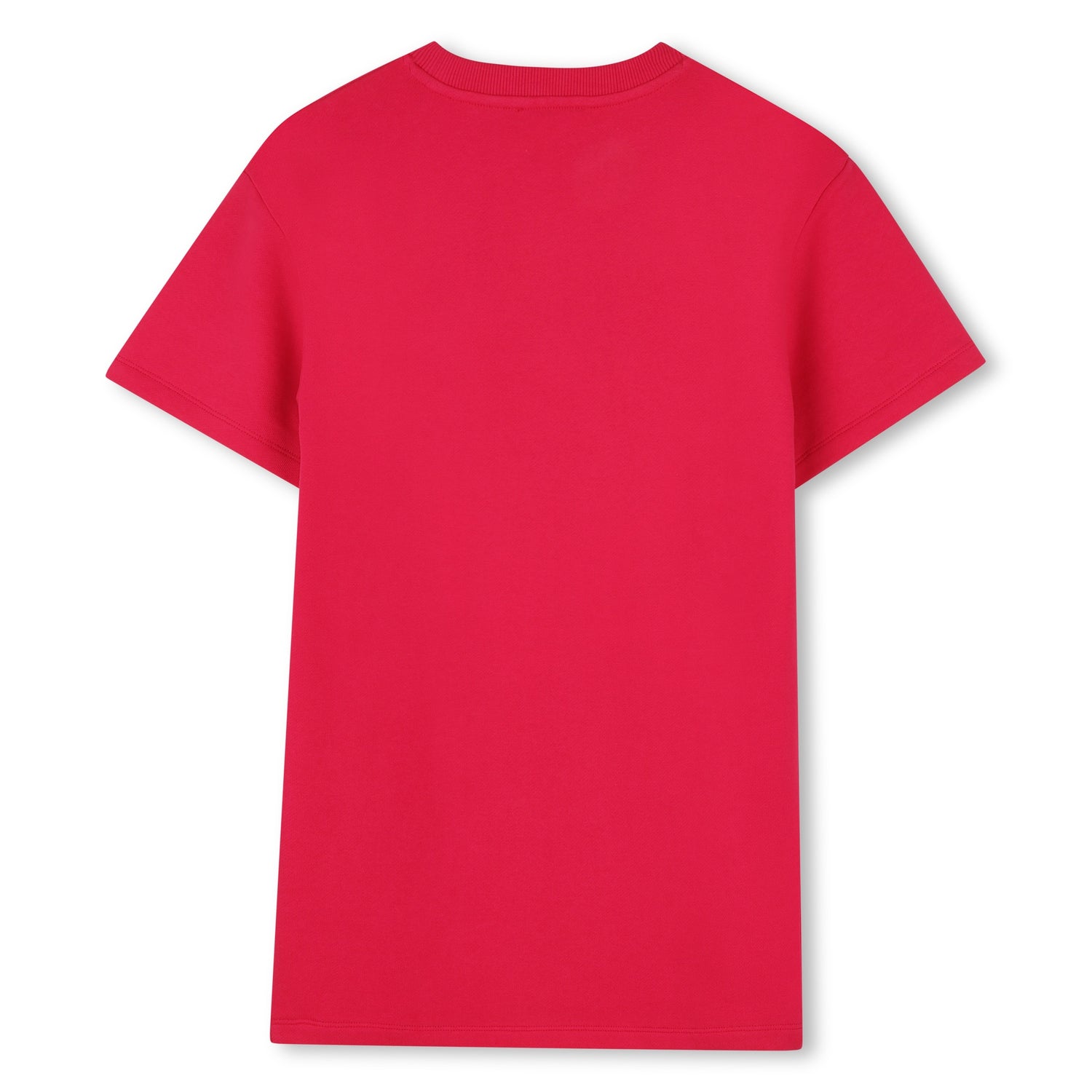 Cotton French Terry T Shirt Dress With Rhinestone Logo, Red The Marc Jacobs