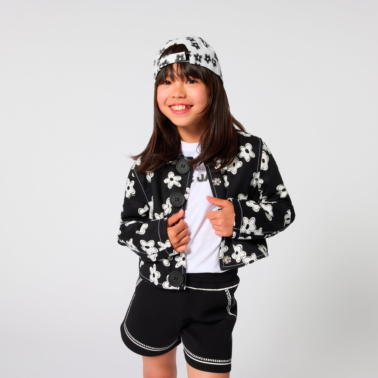 Black Jersey Shorts with Contrast Stitching The Marc Jacobs