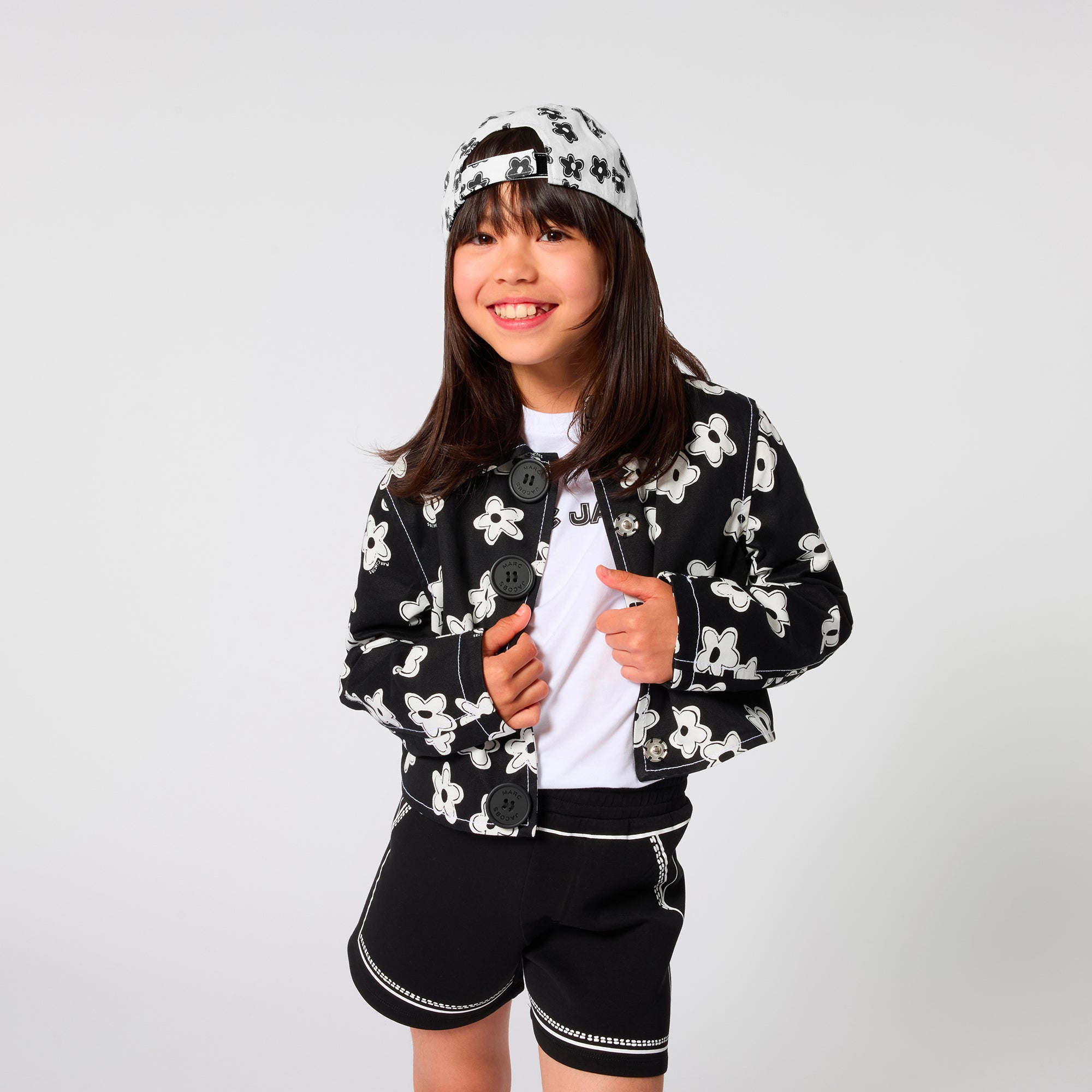 Black Jersey Shorts with Contrast Stitching The Marc Jacobs