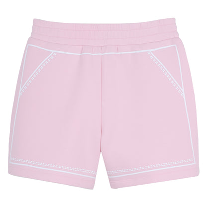 Pink Jersey Shorts with Contrast Stitching The Marc Jacobs