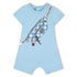 Blue Cotton Short Jumpsuit with Print The Marc Jacobs