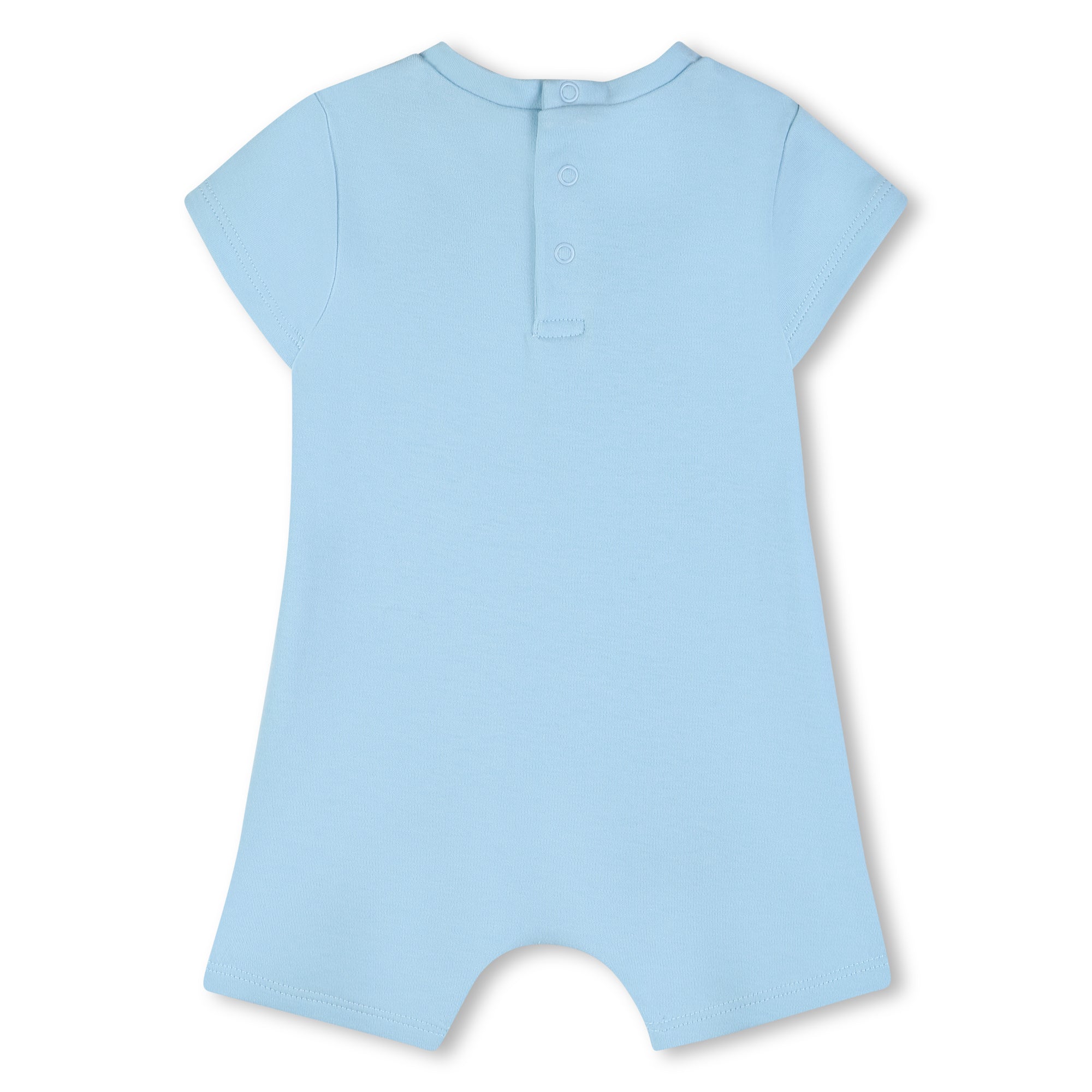 Blue Cotton Short Jumpsuit with Print The Marc Jacobs