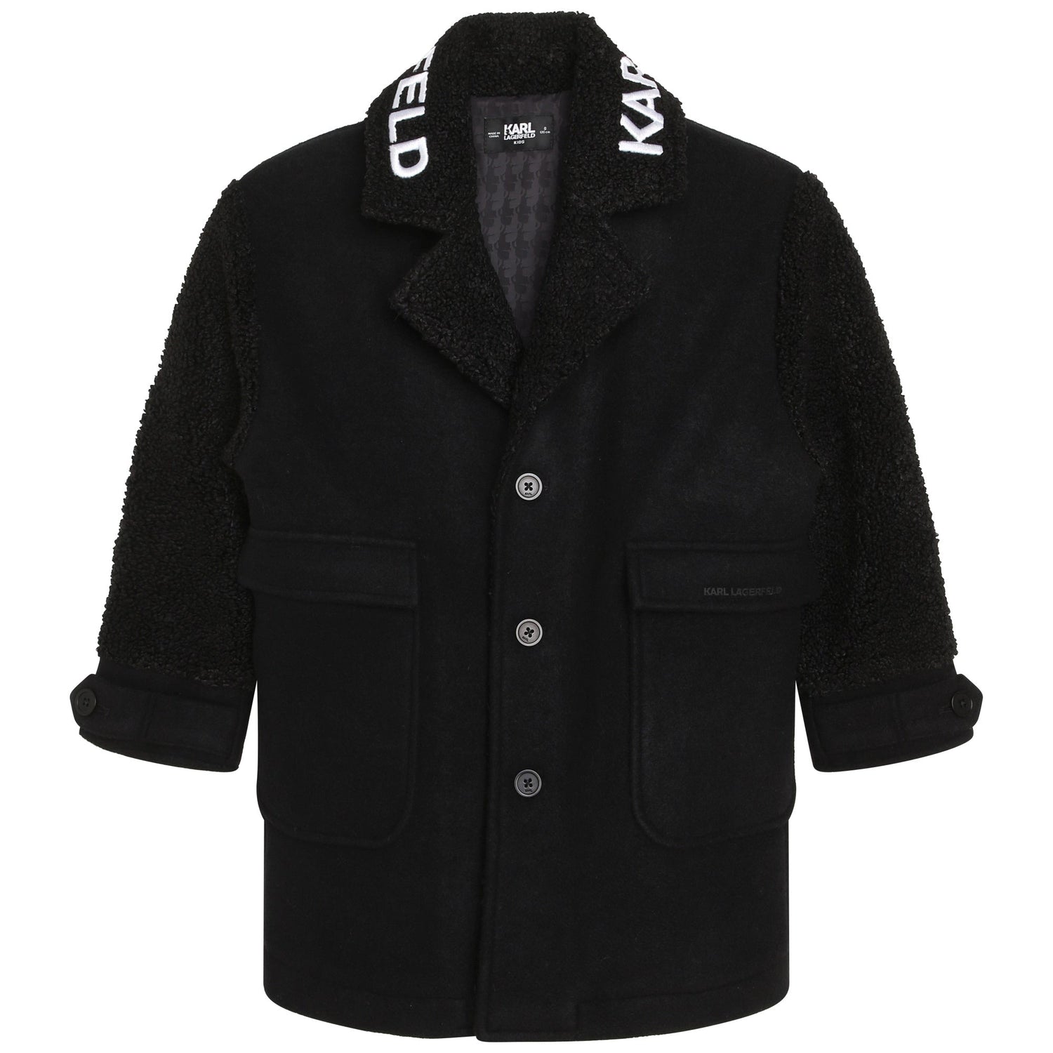 Kids Wool Coat Karl Lagerfeld Kids