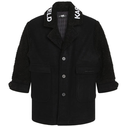 Kids Wool Coat Karl Lagerfeld Kids