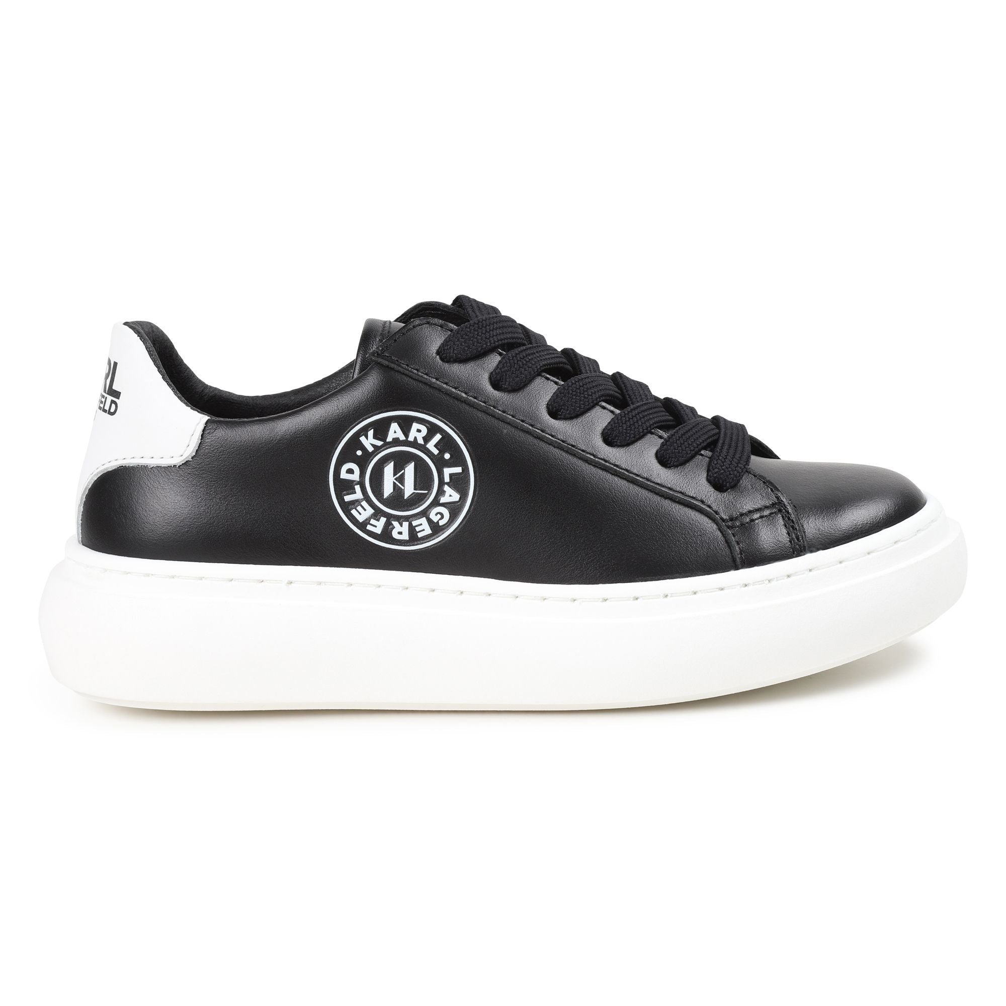 Leather Lace-Up Sneakers Karl Lagerfeld Kids