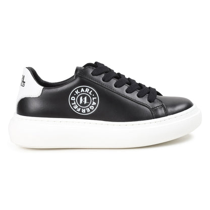 Leather Lace-Up Sneakers Karl Lagerfeld Kids