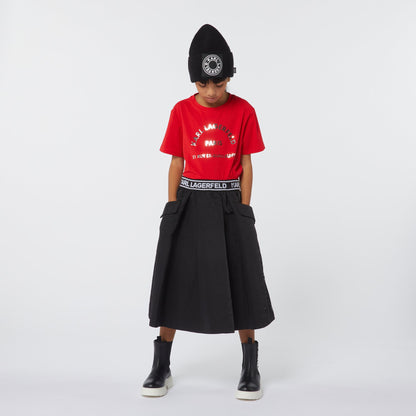 Midi Length Logo Jacquard Skirt Karl Lagerfeld Kids