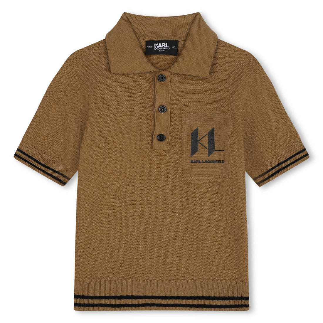 Short Sleeves Polo Shirt with KL Logo Karl Lagerfeld Kids