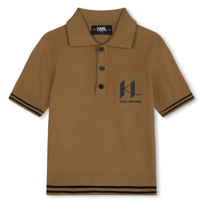 Short Sleeves Polo Shirt with KL Logo Karl Lagerfeld Kids