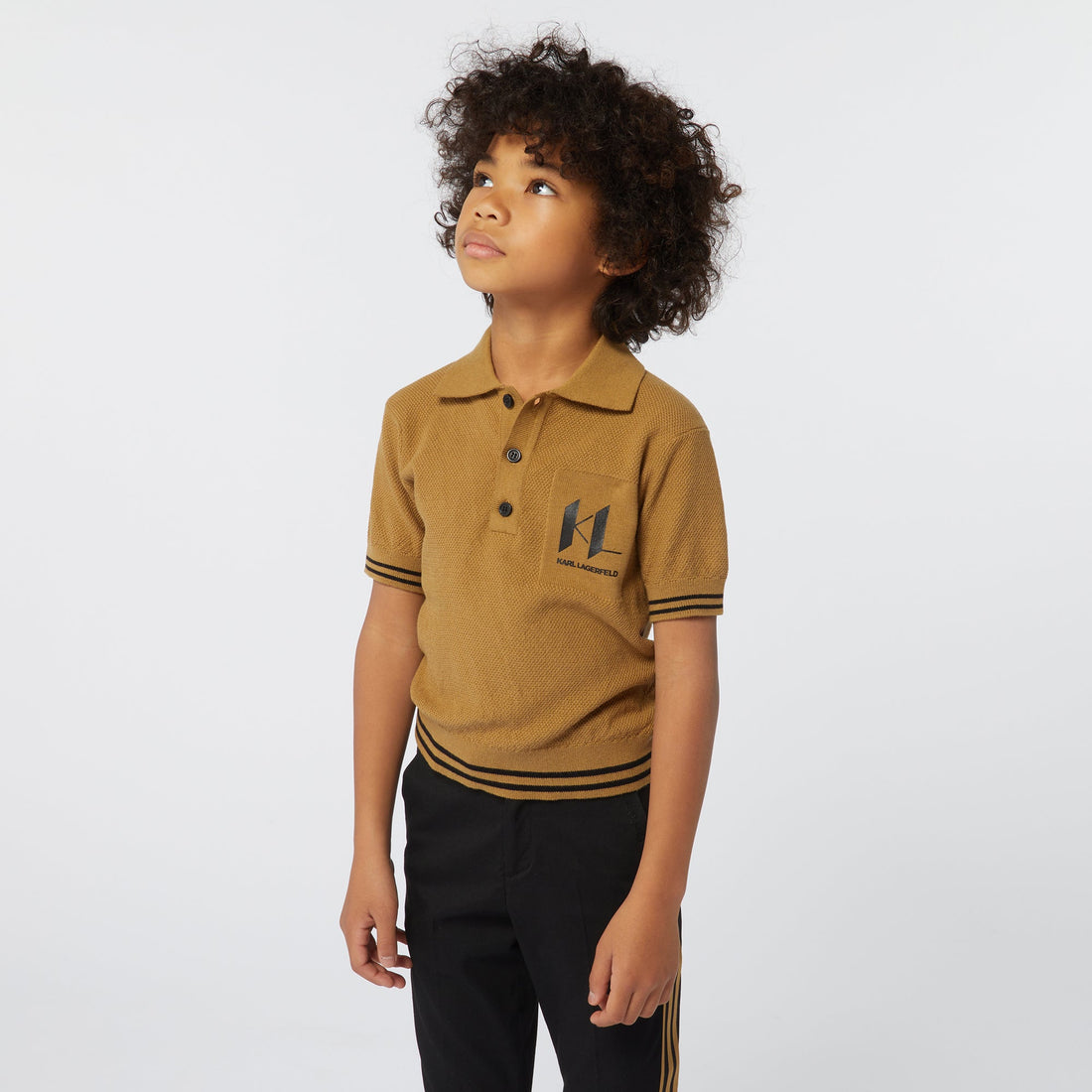 Short Sleeves Polo Shirt with KL Logo Karl Lagerfeld Kids