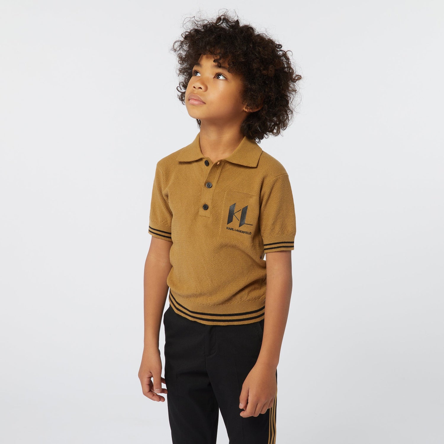 Short Sleeves Polo Shirt with KL Logo Karl Lagerfeld Kids